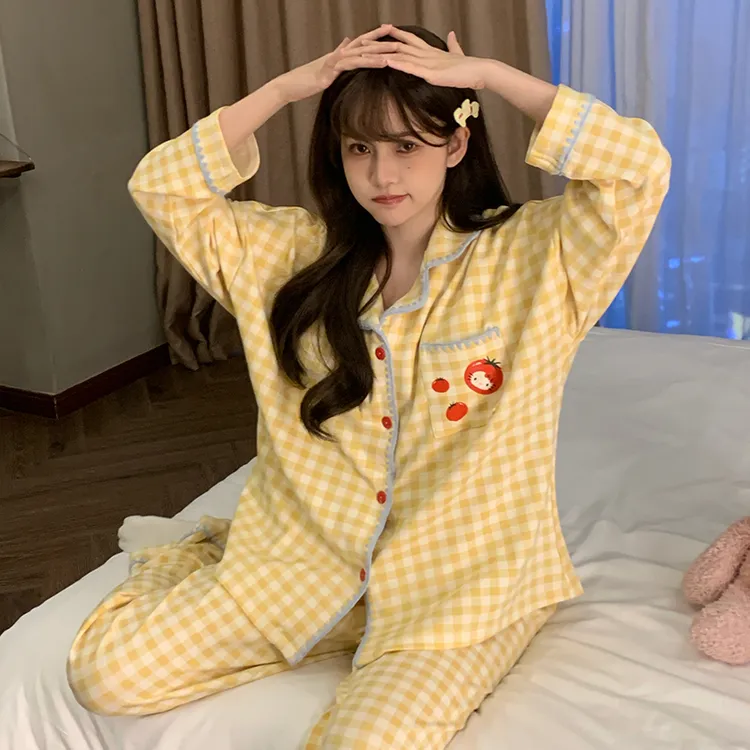 睡衣女款爆款2025新款秋冬可外穿长袖长裤两件套甜美可爱家居服春