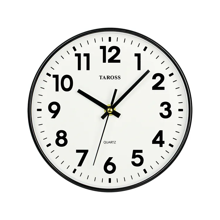TAROSS静音扫秒小挂钟简约钟表适合餐厅厨房卧室书房8英寸20厘米