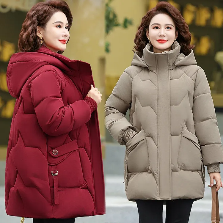 妈妈装冬装棉袄60岁70高档中老年人女装冬季外套女款母亲洋气衣装