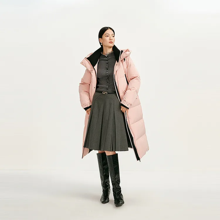 【商场同款】HPLY荷比俪冬90白鹅绒立领连帽羽绒服HME44560471