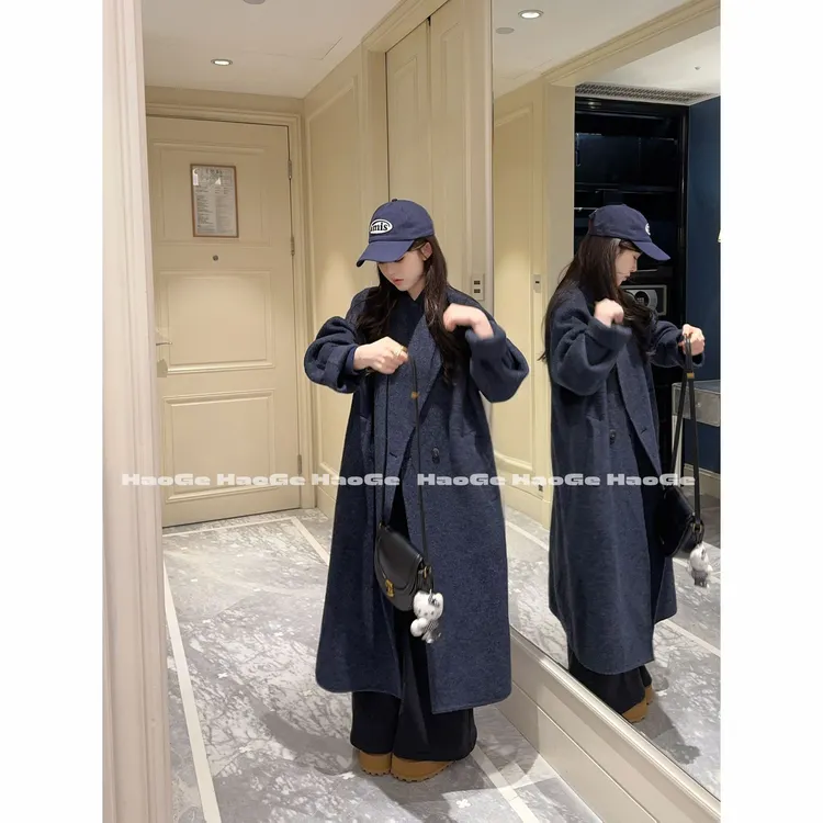 浩哥严选●伦敦拾光HGQ5DY4769A羊驼毛混纺大衣预秋冬气质中长款