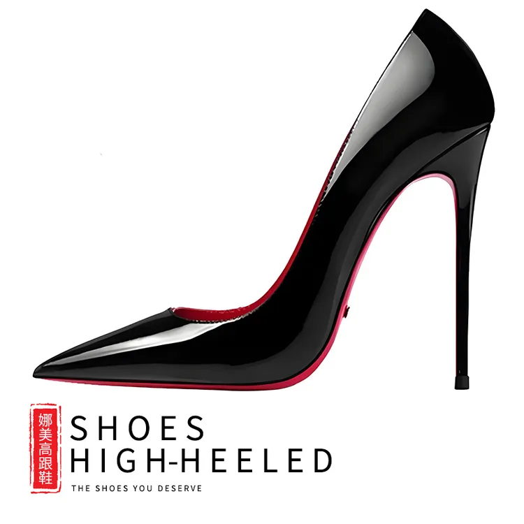 春秋时尚百搭时装名媛淑女款职业潮流细跟尖头性感气质浅口高跟鞋