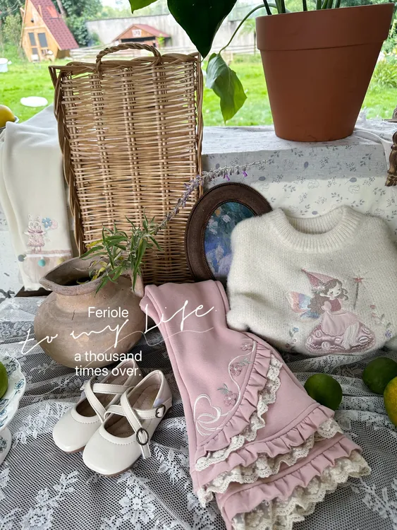 【YS】FLL-63604-儿童韩系百搭重工公主刺绣毛衣（冬款）