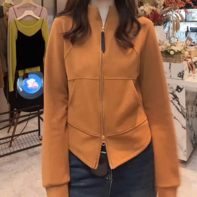 【有氧运动】2025新款秋季短款拉链修身卫衣外套女LK2506697