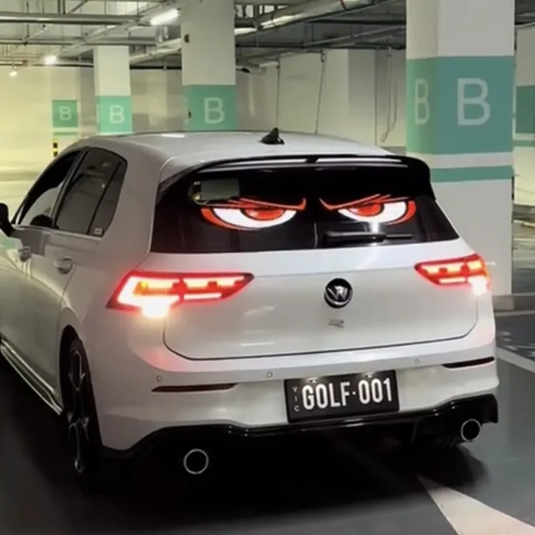 通用款大小车卡车贴恶魔之眼车贴LED柔性后挡风玻璃显示屏氛围灯商品图