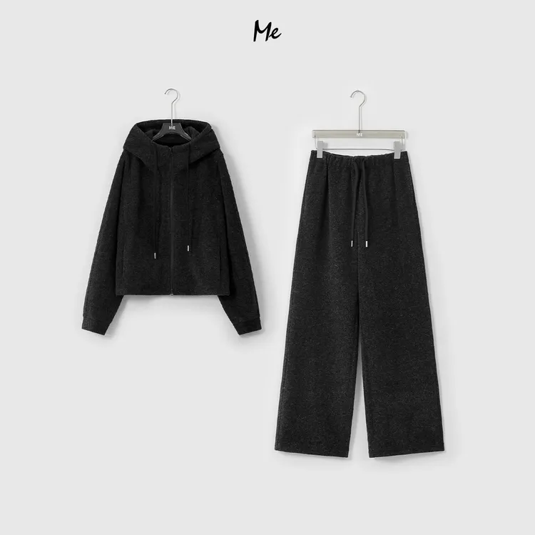 ME【汤圆卫衣裤套装（加绒）】美利奴绵羊毛圈圈纱时尚套装MESA5297
