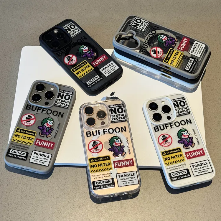 ZMGX可爱像素风小丑适用iPhone16/15pro磁吸手机壳苹果14/13/12套