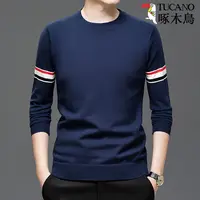 秋季男士简单大气高端薄款针织打底可单穿卫衣