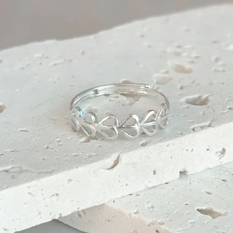 足银戒指 纯银戒指好看气质优雅时尚