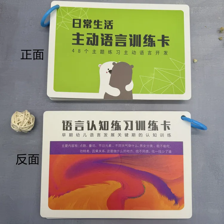 2025新版-日常生活-主动语言训练卡+认知练习卡 共50张双面大卡