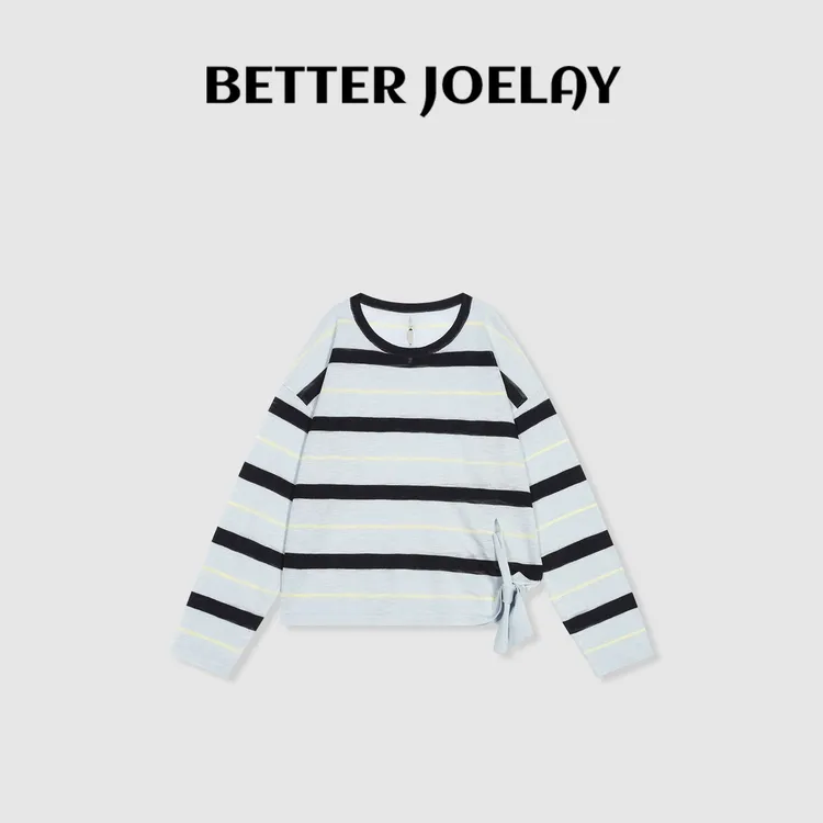 BETTER JOELAY-【芝士青年】百搭简约T恤长袖潮流休闲风WS92249