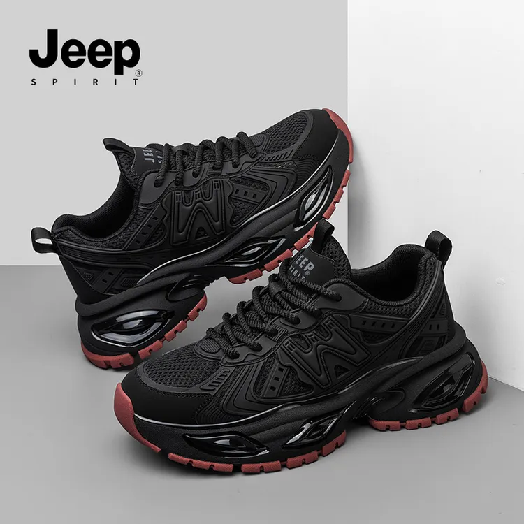JEEPSPIRIT吉普男鞋秋季百搭老爹鞋痞帅时尚休闲网面运动鞋子男款