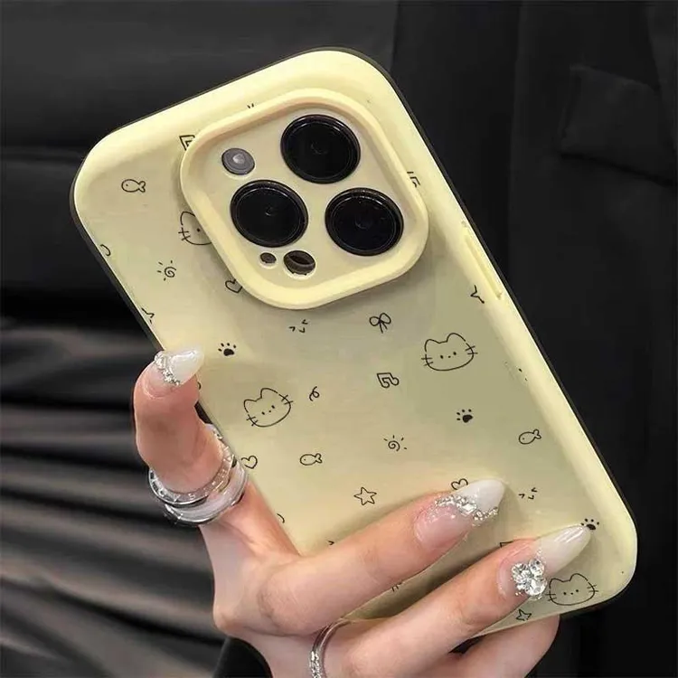SMBLCE音乐小猫适用iPhone15/16promax精孔硅胶手机壳苹果14/13套