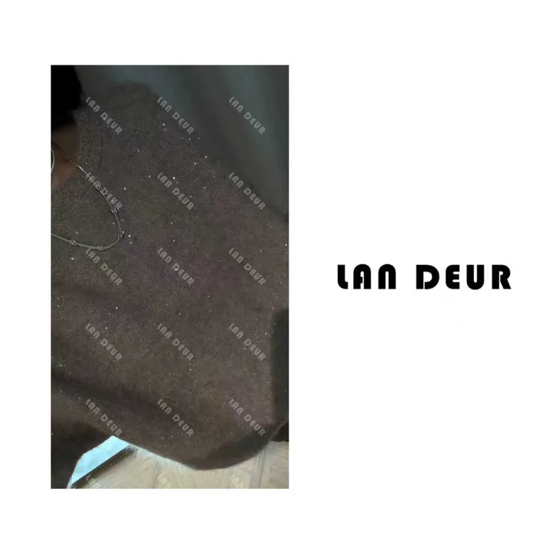 JIUJIU【繁花奥秘】高级感气质慵懒细闪宽松显瘦针织衫上衣