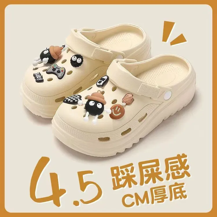 厚底夏日洞洞鞋女夏外穿防滑凉拖踩屎感拖鞋夏天新款凉拖鞋夏季