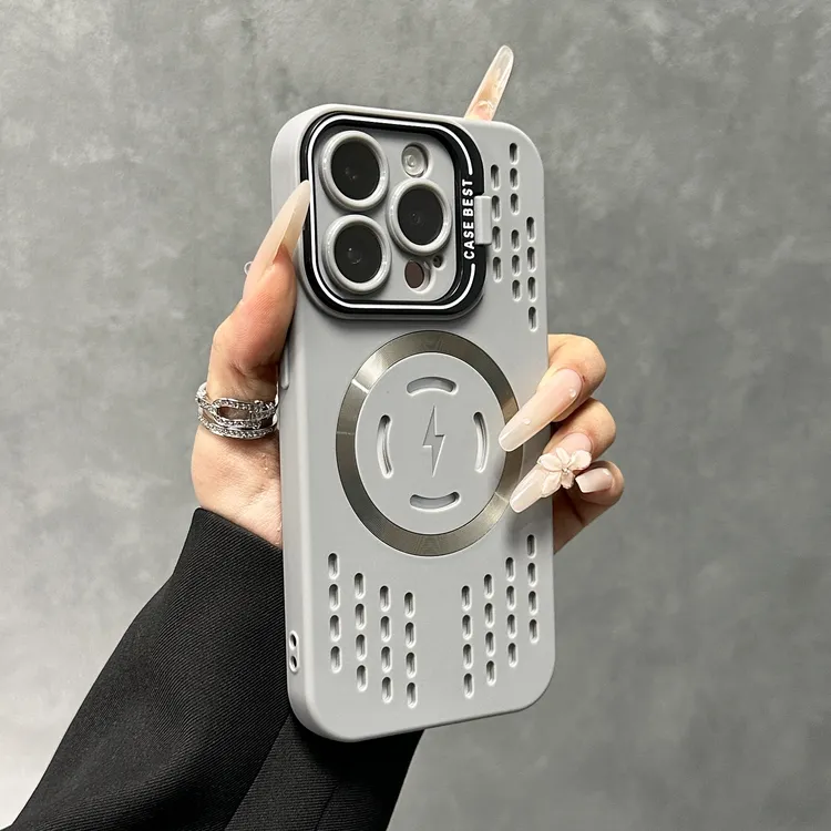 雅天立镜头支架适用苹果16promax手机壳iPhone15散热镂空13/14套
