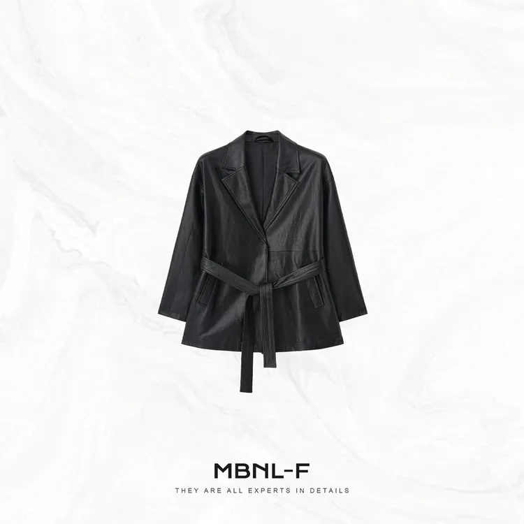 MBNL-F “密纹皮衣” 高定呼吸感极简松弛皮衣外套 秦磊XM-XPY2668