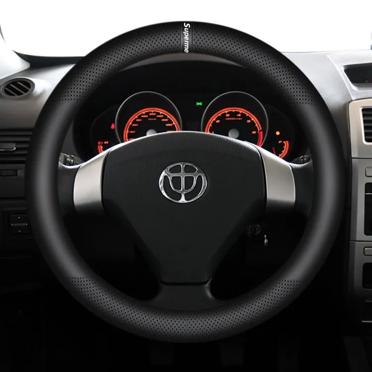 【68号胎牛皮】中华专用汽车方向盘套真牛皮四季通用车把套防滑吸汗