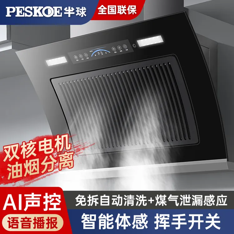 半球双电机内腔免清洗家用厨房大吸力抽油烟机侧吸式吸油烟机出租