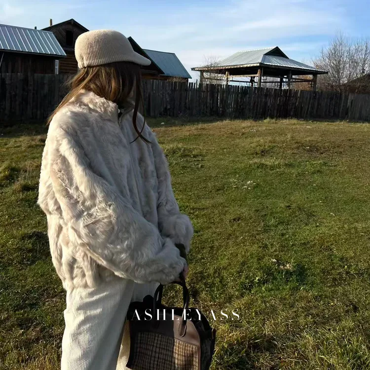 【ASHLEYASS】“双面珍珠小湖羊”皮毛一体天然皮草外套LSE251228S