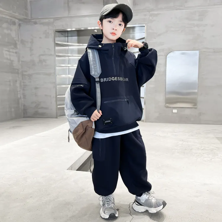 男童春秋款套装2025新款秋季卫衣中大儿童男孩秋装网红炸街运动潮
