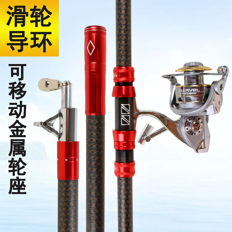 锚鱼竿远投裸杆专业全套装严选抛竿巨物锚杆超硬可视