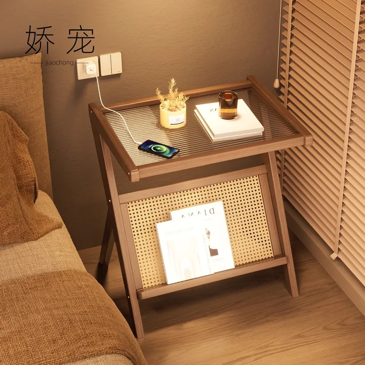 床头柜卧室小型家用简约床边柜可移动储物柜子置物架窄小轻奢爆款