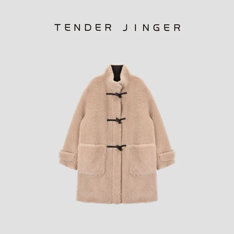 Tender Jinger｜线下专供 泰迪牛角扣立领大衣外套T54MDD50166