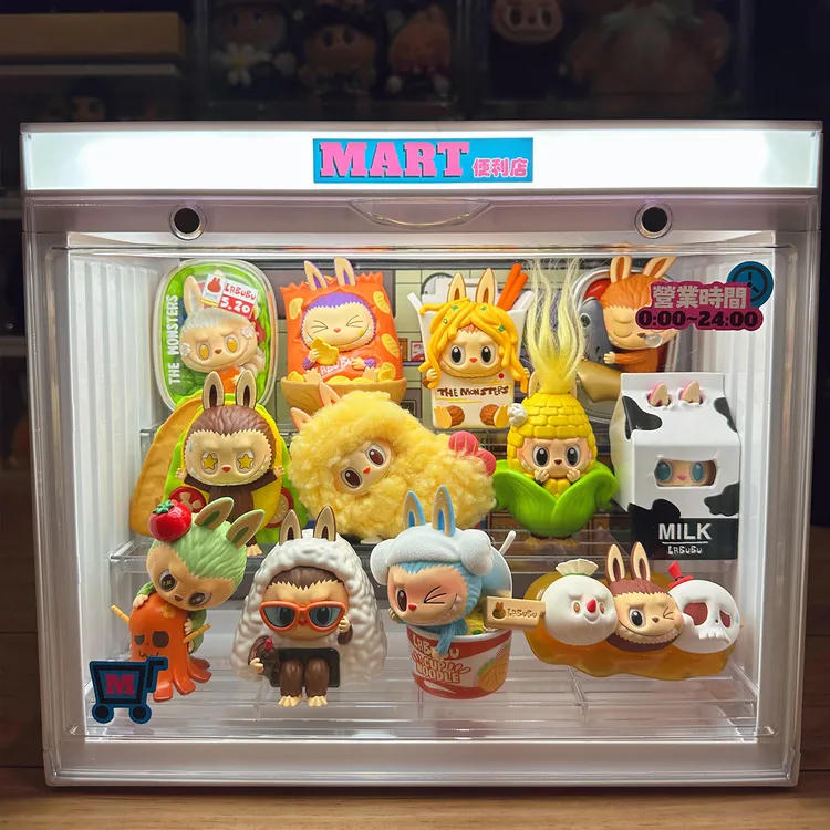 【唯兮】盲盒收纳展示架适用泡泡玛特手办popmart集装箱透明亚克力