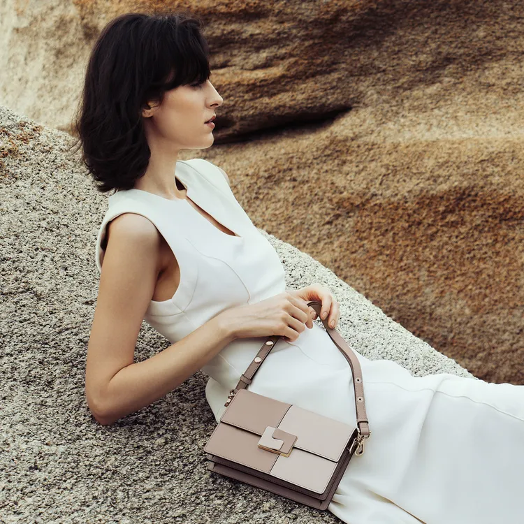 梦特娇轻奢女包撞色女式单肩包手提包女小香风斜挎包女包时尚小包