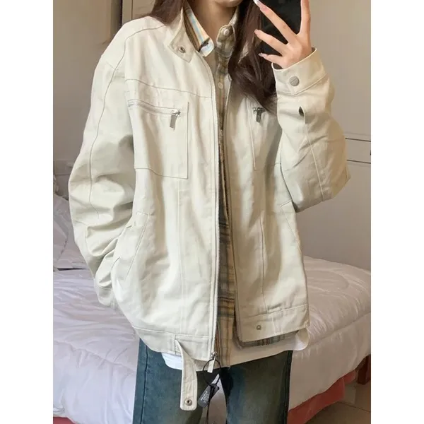 夹克长袖男立领多口袋上衣工装春秋秋季设计感潮流百搭美式