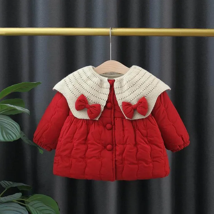 女童服冬装外套新款洋气婴儿童加绒保暖衣厚款冬季宝宝过年服