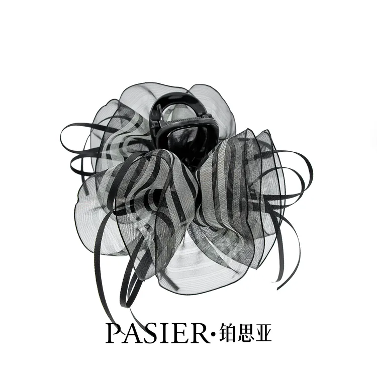 铂思亚 玛奇朵 8厘米蓬松百搭时尚飘带盘发抓夹NN080
