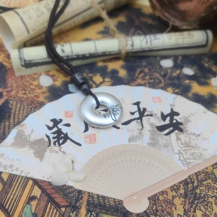 吊坠足银 祥匠银记 足银平安竹节平安扣 复古实心素款民族风国风