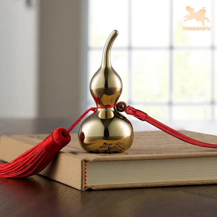 铜师傅《好运铜葫芦》办公室桌面铜挂件家居装饰工艺品