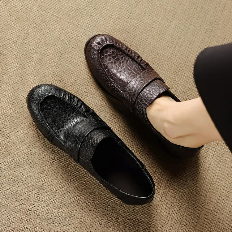 乐福鞋（豆豆鞋）2025年秋季通勤平底纯色