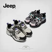 jeep休闲老爹鞋女2025秋冬新款户外防滑徒步运动鞋舒适软底跑步鞋