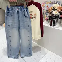 NGT 2025新款冬款爱心刺绣牛仔裤(非常足码) 59338