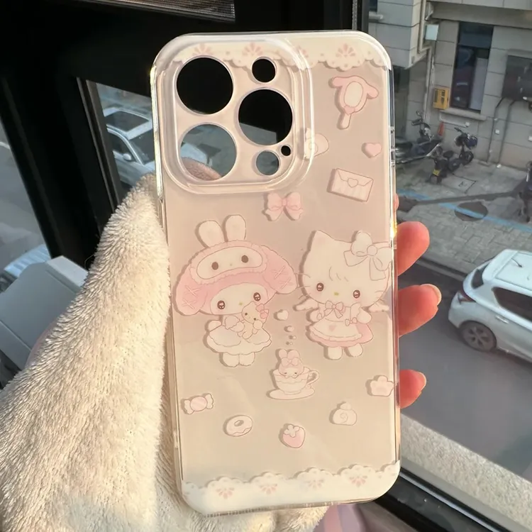 ins甜美Kitty美乐蒂适用iPhone苹果16/15手机壳华为vivo小米oppo