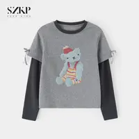 SZKP秋季新女童洋气长袖T恤中大童休闲百搭儿童打底衫YNYD555641