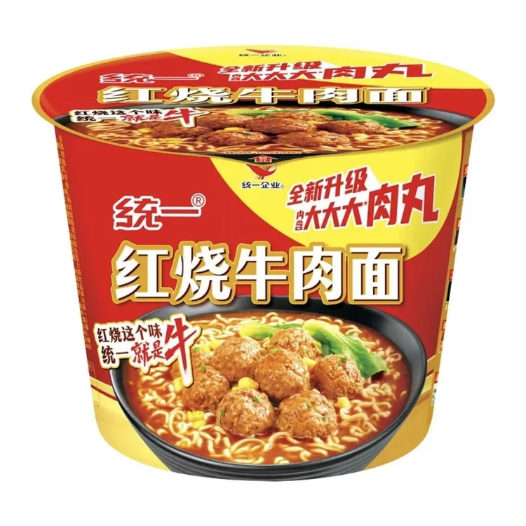12桶统一红烧牛肉面大肉丸桶装方便面速食夜宵经典美味