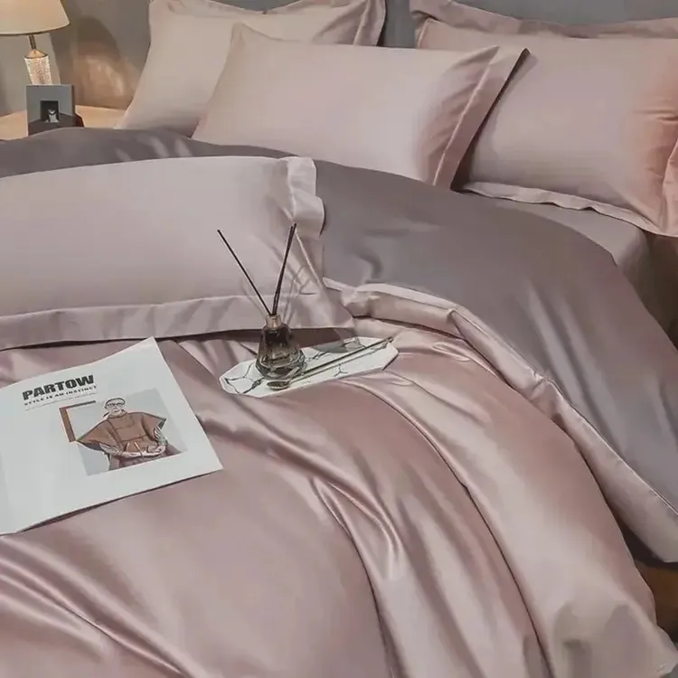 水星家纺高级感A类200支长绒棉纯棉被套床单床上用品四件套