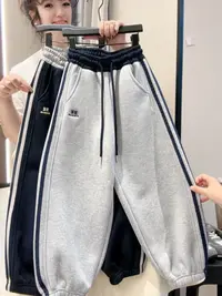 儿童冬季新款一体绒卫裤加绒中大童洋气休闲裤男童
