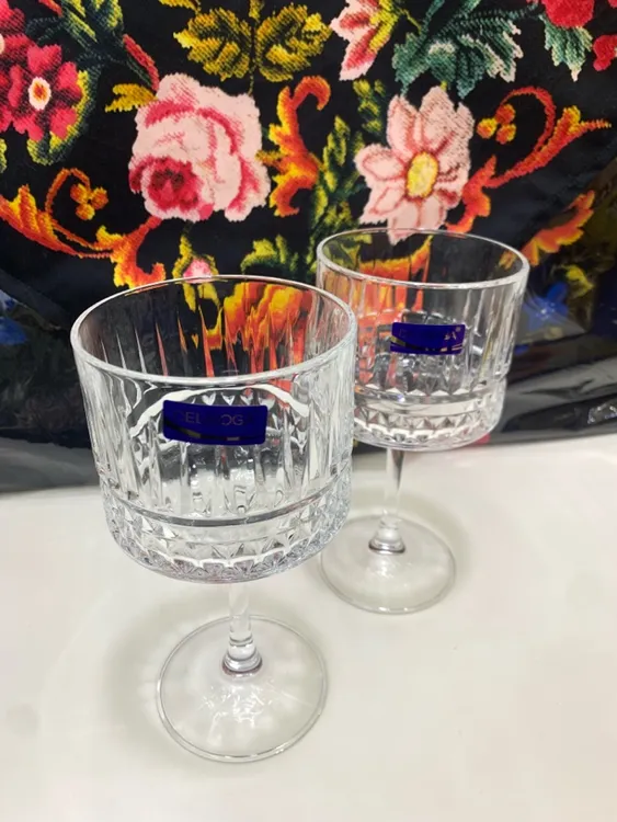 创意风玻璃高脚杯  甜品杯 冰淇淋杯 鸡尾酒杯