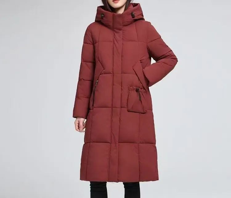  9808保暖棉服女冬季新款棉衣长款上衣外套连帽宽松加厚大码