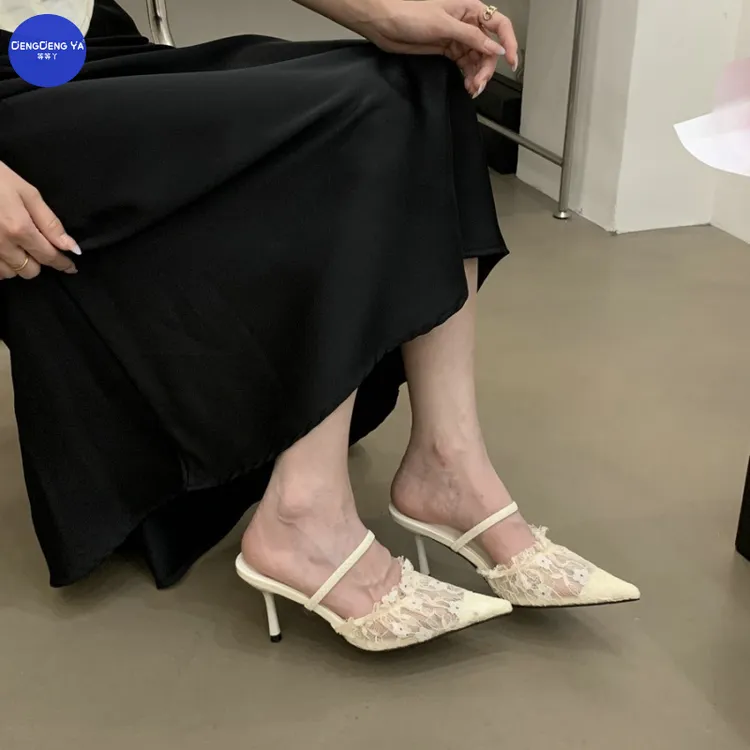 夏季外穿细跟时尚百搭法式网红仙女风气质春夏凉拖鞋等等丫2025夏