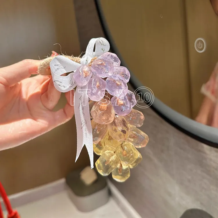 [送礼盒手提袋]IT'S A 10 水晶钻石葡萄手工皂成品肥皂串伴手礼