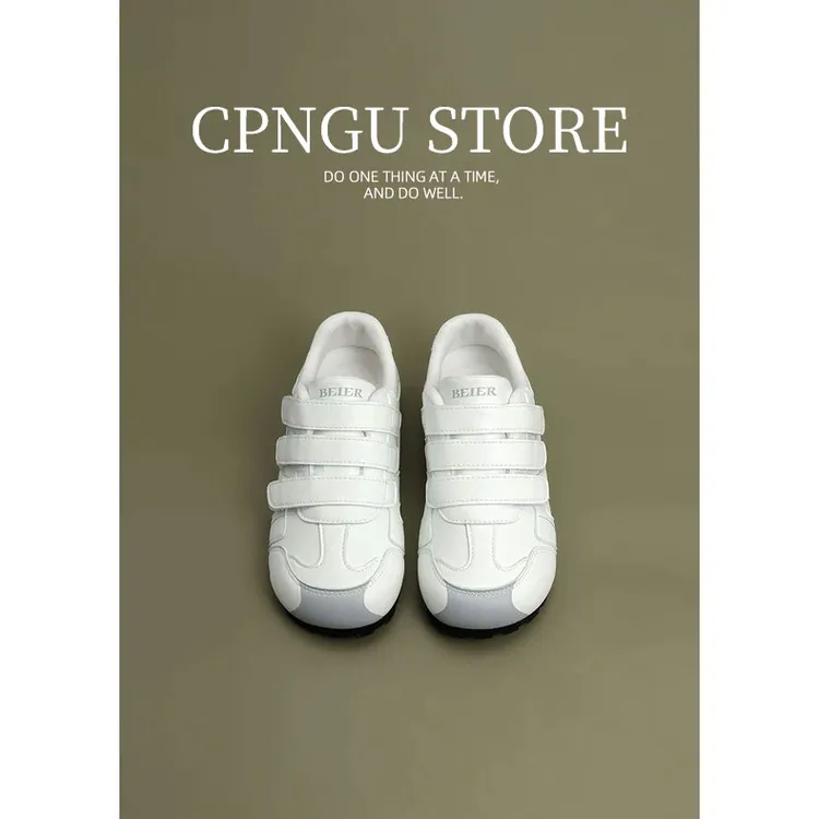 CPNGU 丑萌软底魔术贴泡芙鞋女2025夏季新款透气百搭ins轻便德训