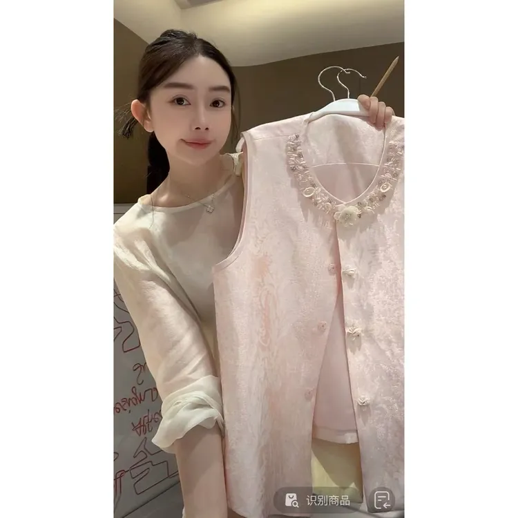 ZHUIMU.【海边拾贝】新中式国风气质时尚复古马夹ZM8399