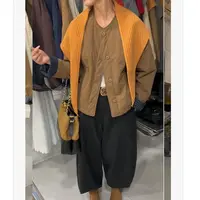 【小禾苗】秋冬新款圆领拼接二棉棉服外套女宽松显瘦时尚百搭